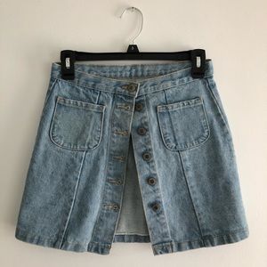 Denim button up skirt